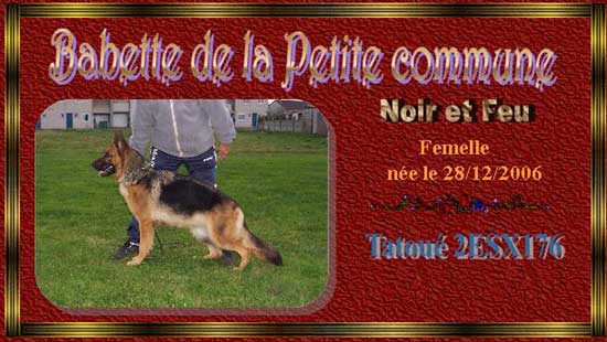 Babette De la petite commune