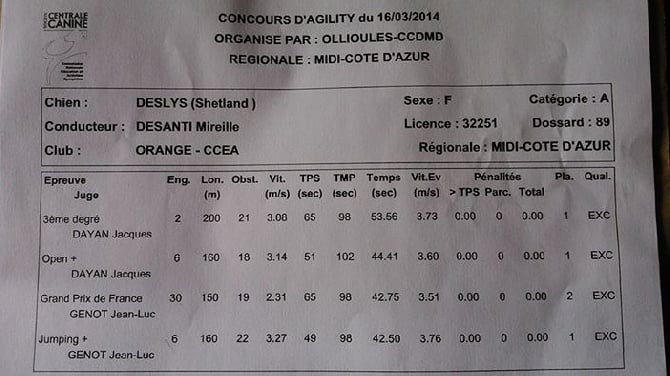 Concours  à Ollouiles avec Deslys