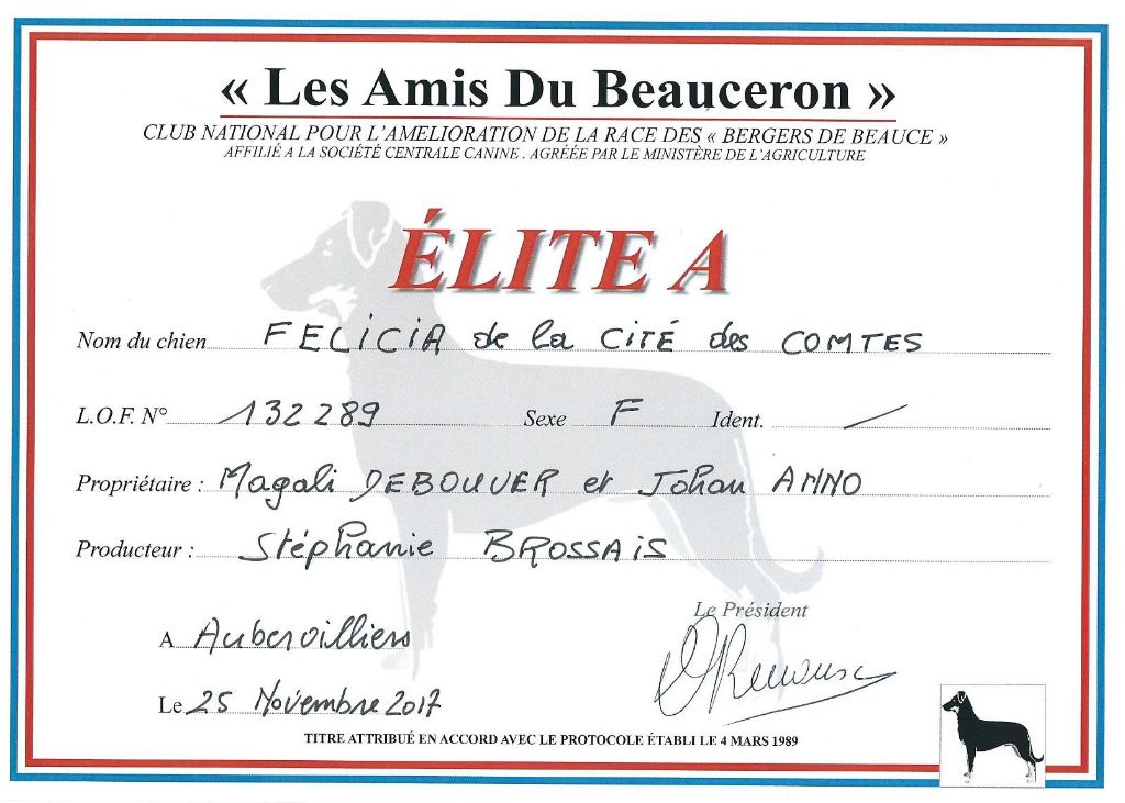 L'ami De La Campagne - C'est officiel...Félicia est ELITE A!!!!!!!!!