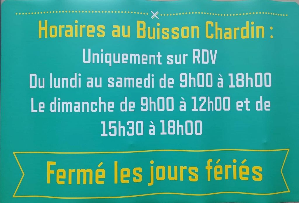 Du Buisson Chardin - Horaires au Buisson Chardin