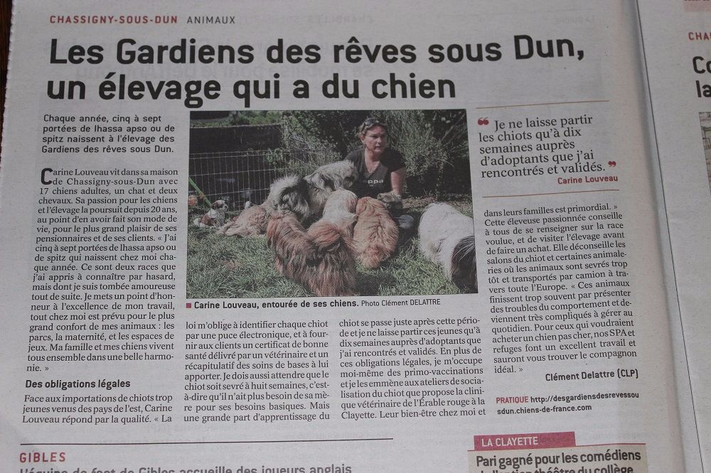 Des Gardiens Des Reves Sous Dun - L'élevage des gardiens des reves sur le journal de saone et loire 