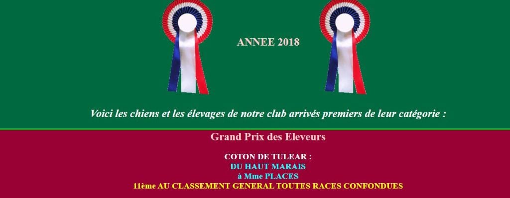 CLASSEMENT VOS CHIENS MAGAZINE 2018