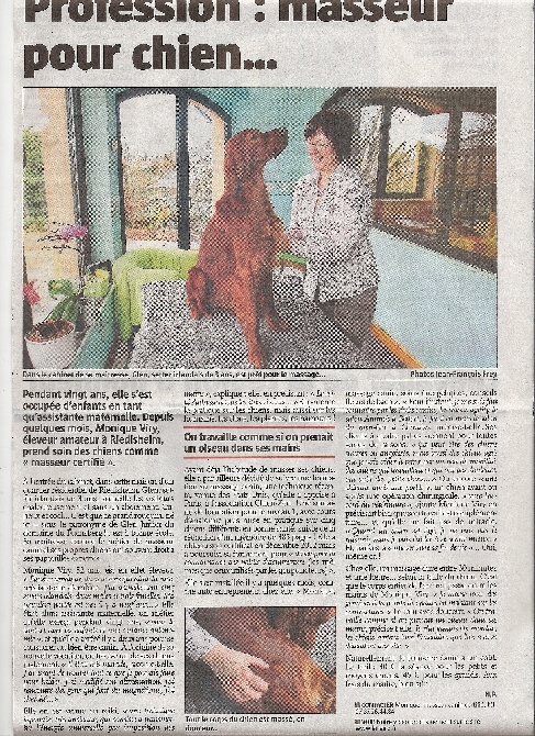 Du Domaine Du Fuchsberg - Ma passion mise en valeur dans la presse locale : 