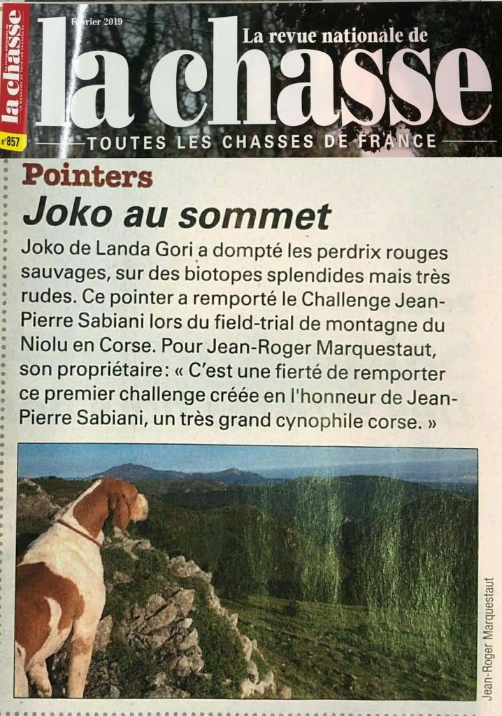 de landa gori - JOKO DE LANDA GORI ;Revue Nationale de la Chasse 02/2019 