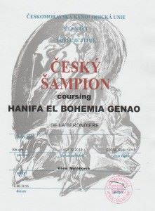 de la Bérondière - Hanifa el Bohemia Genao de la Bérondière