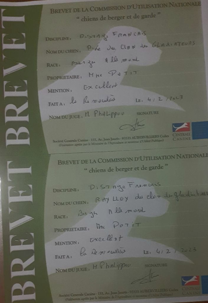 BREVET PISTAGE OK pour PIKE et RAILEY !!!